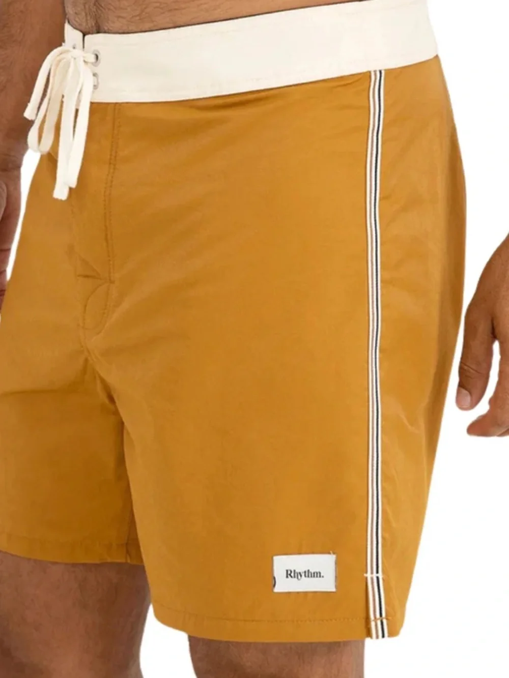 Rhythm Men's Heritage Boardshorts Dijon with Cream Waistband Size 28 Beach Surf